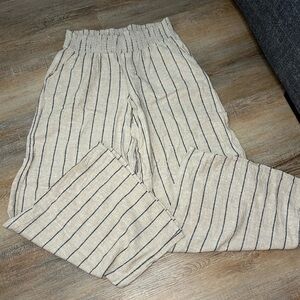 Maurices Beige and Black Striped Pants